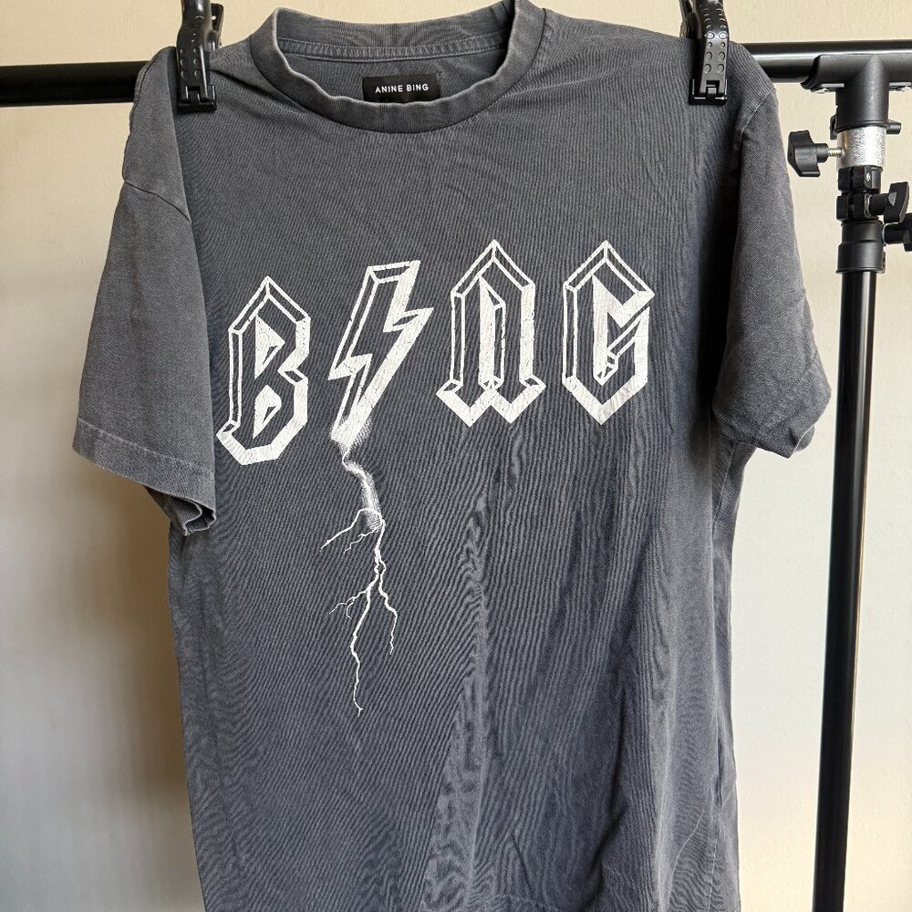 ANINE BING Lightning Bolt Tee Organic Cotton Size XS